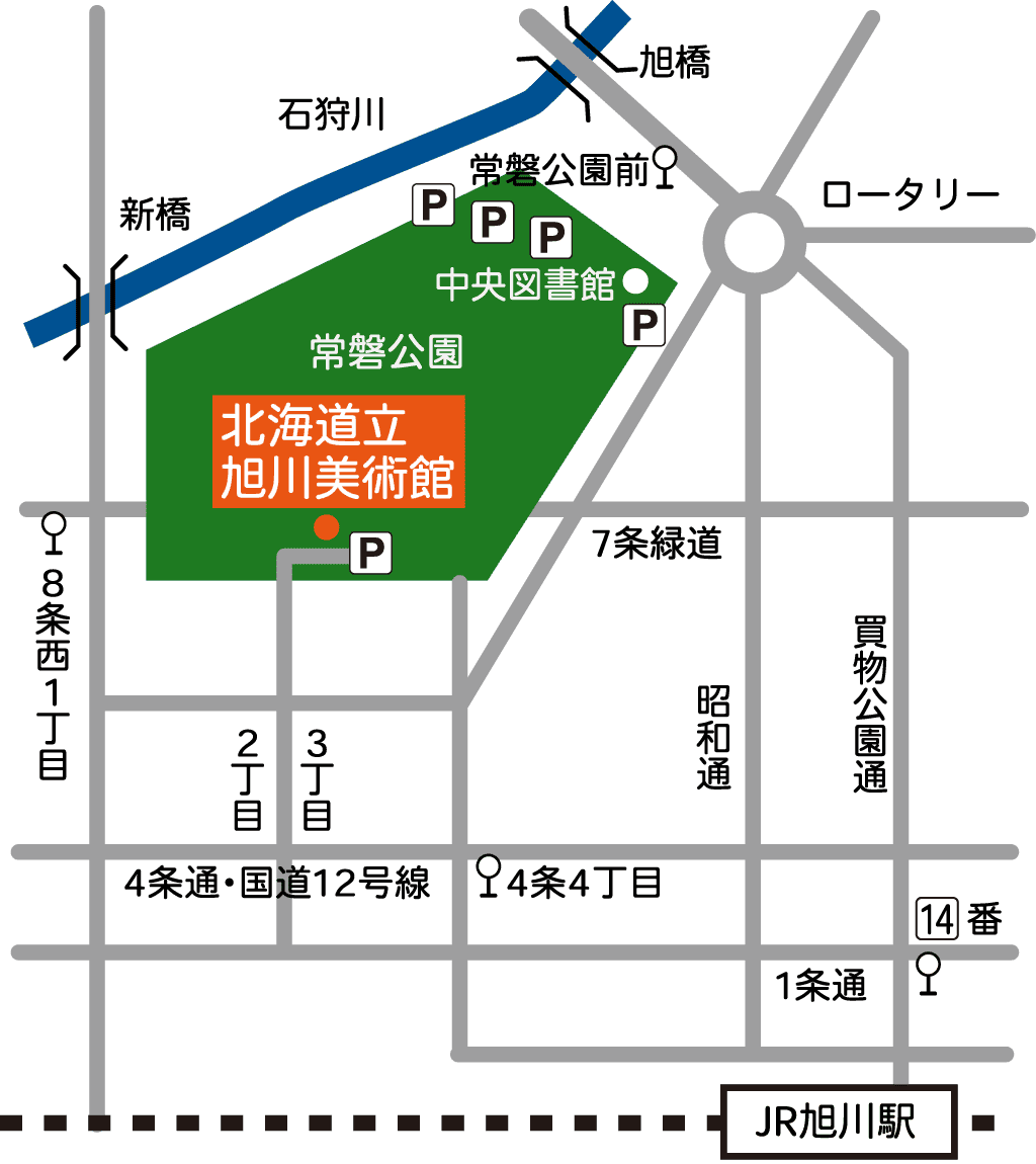 北海道立旭川美術館 周辺地図