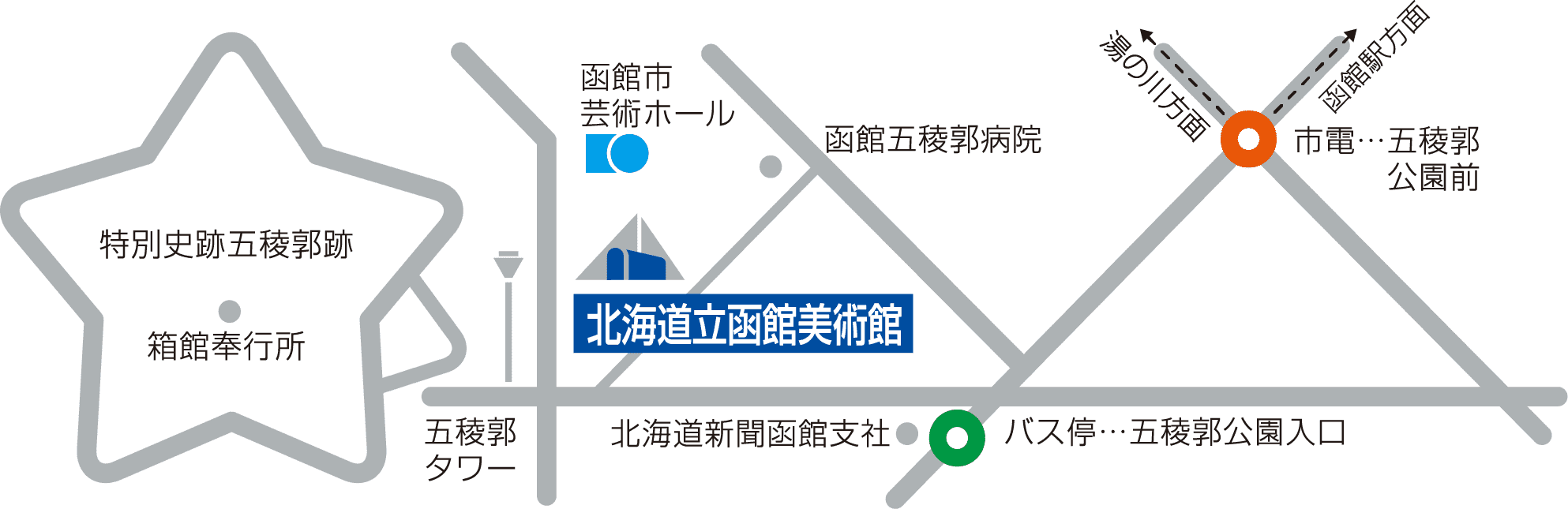 函館美術館周辺地図