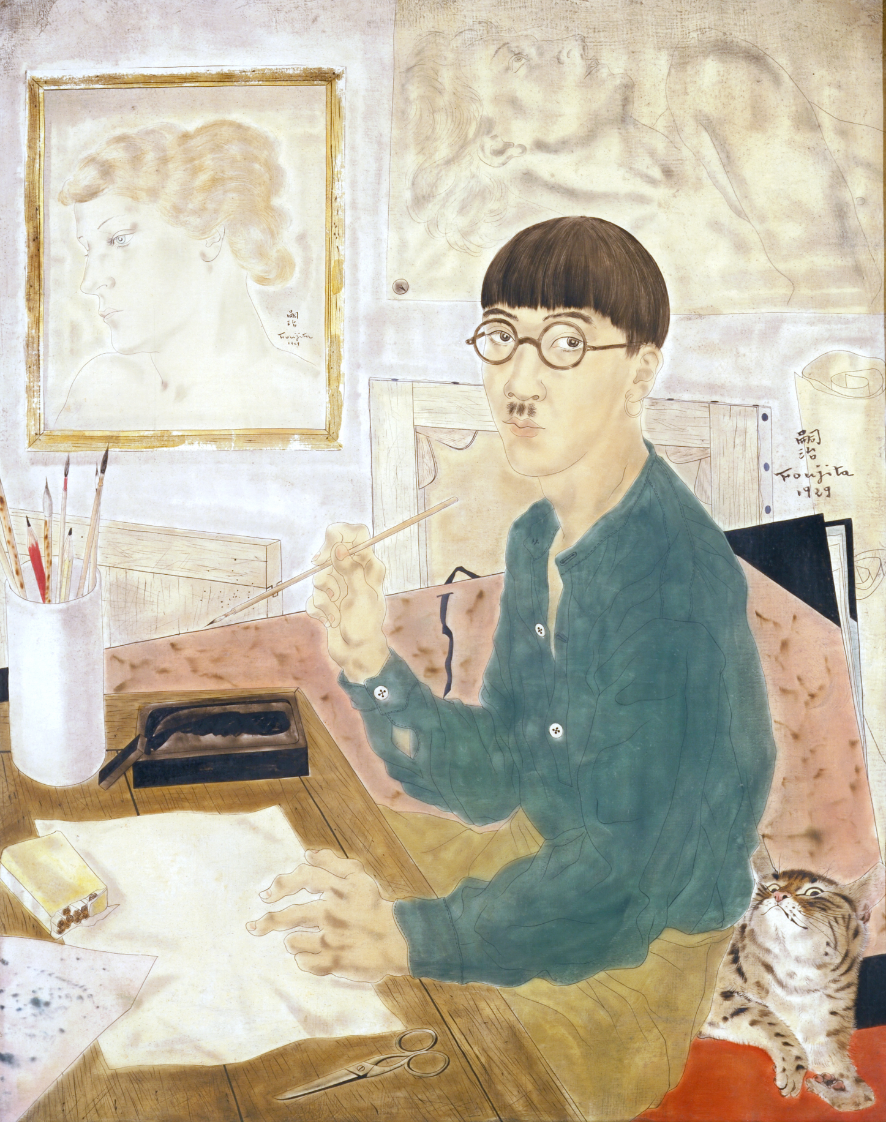 藤田嗣治《自画像》1929年 名古屋市美術館