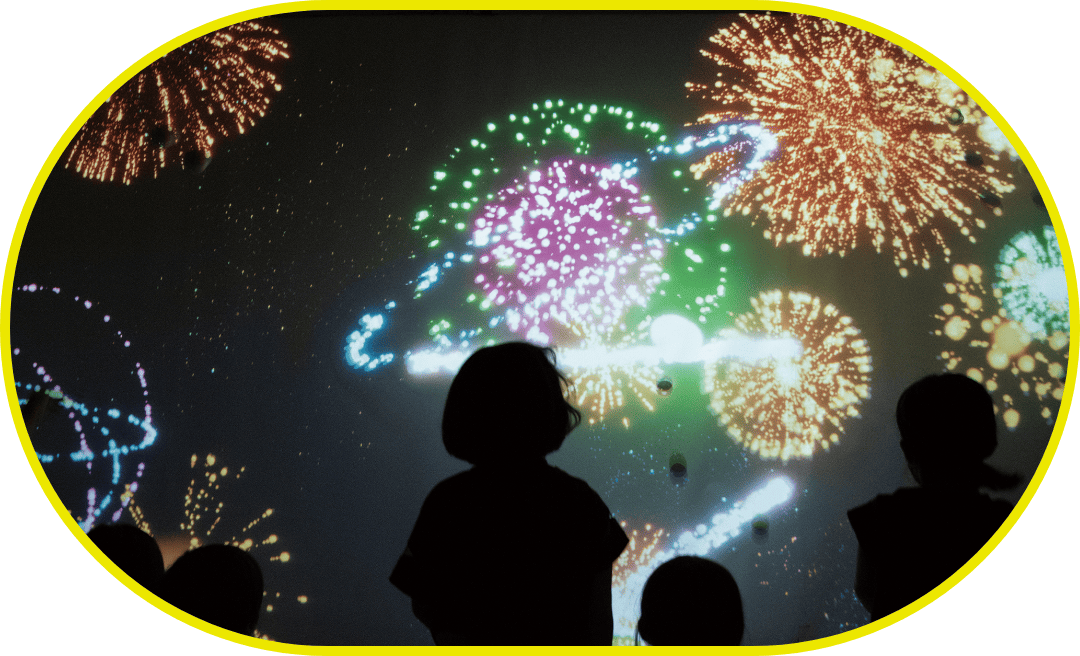 《なげる、あてる、ひろがる、花火》